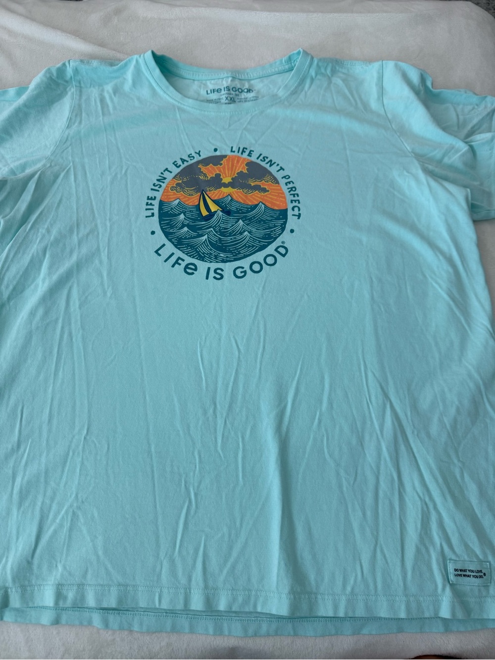 Life is Good Women’s Blue T-shirt Size XXL D83